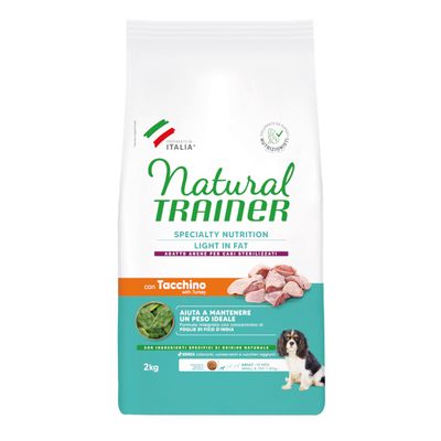 Natural Trainer Light in Fat Adult Small & Toy con Tacchino Crocchette cane - 2 kg