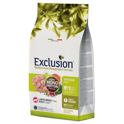 Set Risparmio! 2 x Exclusion Mediterraneo - 2 x 12 kg Adult Medium Pollo