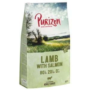 Purizon Adult Agnello con Salmone Crocchette senza cereali per cane - 12 kg