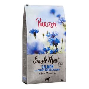 Purizon Single Meat Adult Salmone, spinaci e fiori di fiordaliso per cane - 12 kg