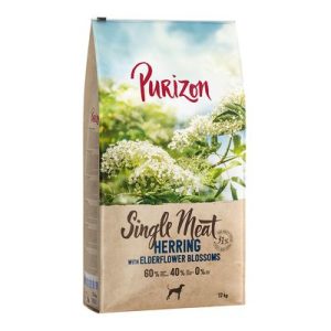 Purizon Single Meat Aringa con Fiori di sambuco Crocchette per cane - 12 kg