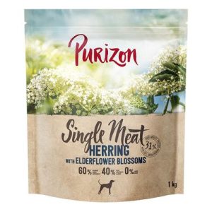 Purizon Single Meat Aringa con Fiori di sambuco Crocchette per cane - 1 kg