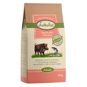 Lukullus Salmone e Cinghiale Crocchette per cane - 10 kg - Set % 2 x 10 kg