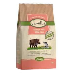 Lukullus Salmone e Cinghiale Crocchette per cane - Set %: 5 x 1 kg
