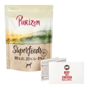 Purizon Superfoods con Manzo, pollo, piselli e mele - 1 kg
