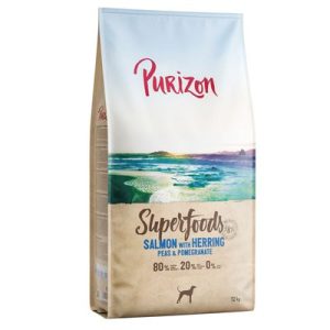 Purizon Superfoods Salmone con aringa, piselli e melagrana - 12 kg