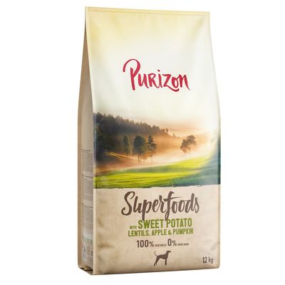 Purizon Superfoods Veggie Patate dolci con Lenticchie, Mela e Zucca - 12 kg - Set %: 4 x 1 kg