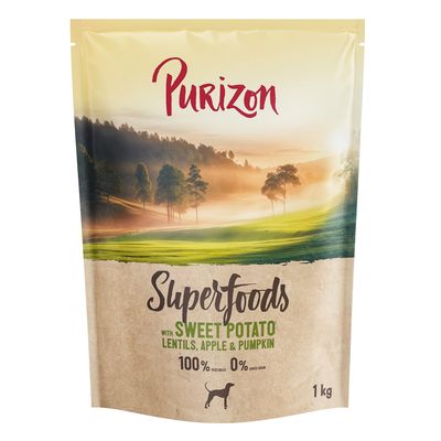 Purizon Superfoods Veggie Patate dolci con Lenticchie, Mela e Zucca - Set %: 4 x 1 kg