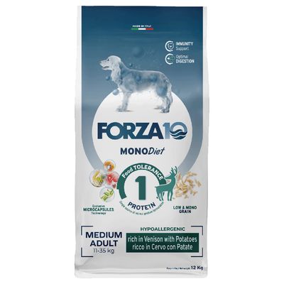 Forza10 Medium Diet al Cervo con Patate Crocchette cane - Set %: 2 x 12 kg