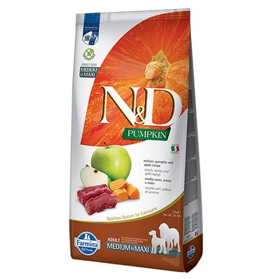 Farmina N&D Pumpkin Adult Medium/Maxi Cervo, Zucca e Mela - 12 kg