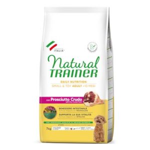 Natural Trainer Adult Small & Toy con Prosciutto Crudo Crocchette cane - 7 kg