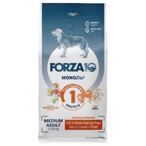 Forza10 Medium Diet al Cavallo e Piselli Crocchette cane - Set %: 2 x 12 kg