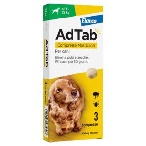 Elanco AdTab compresse masticabili per cani 11-22 kg - 3 compresse (450 mg)