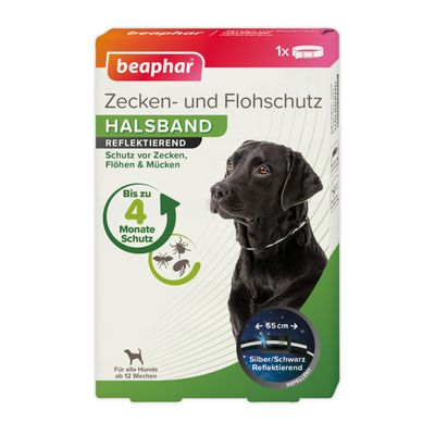 Collare riflettente beaphar antiparassitario per cani - verde