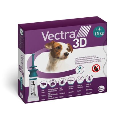 Vectra 3D per cani (4-10 kg) - S - 3 pipette da 1,6 ml