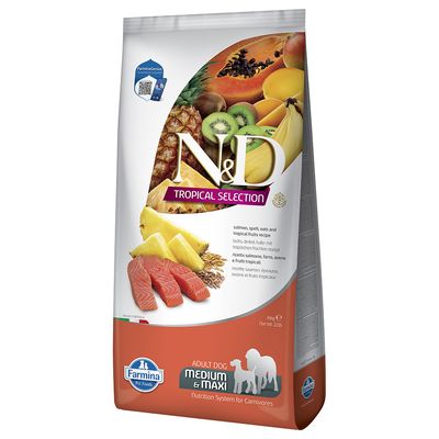 Farmina N&D Tropical Selection Adult Medium/Maxi Salmone Crocchette cane - 10 kg