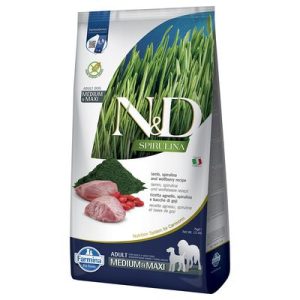 Farmina N&D Spirulina Adult Medium/Maxi Agnello Crocchette cane - Set %: 2 x 7 kg