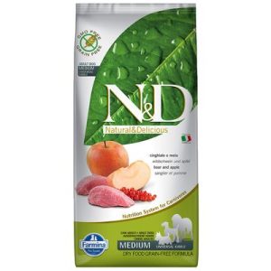 Farmina N&D Prime Adult Medium & Maxi Cinghiale e Mela Crocchette cane - Set %: 2 x 12 kg