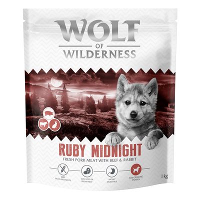 Wolf of Wilderness Junior "Ruby Midnight" Manzo & Coniglio Crocchette cane - 1 kg