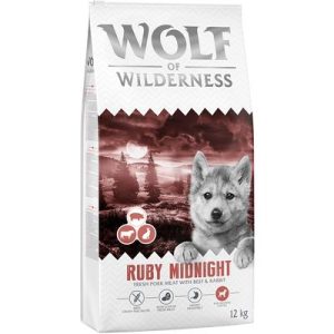 Wolf of Wilderness Junior "Ruby Midnight" Manzo & Coniglio Crocchette cane - 12 kg