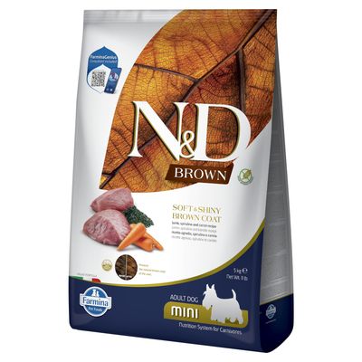 Farmina N&D Dog Brown Adult Mini Agnello, Carota e Spirulina - Set %: 2 x 5 kg
