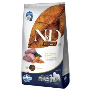 Farmina N&D Dog Brown Adult Medium & Maxi Agnello, Spirulina & Carota - Set %: 2 x 7 kg