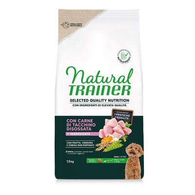 Natural Trainer Selected Quality Nutrition Adult Small & Toy Tacchino - Set %: 2 x 1,5 kg - 2 x 1.5 kg
