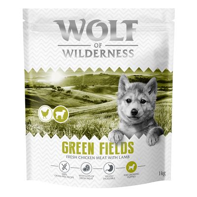 Wolf of Wilderness Junior "Green Fields" - Agnello - 1 kg - NUOVA RICETTA! - 1 kg