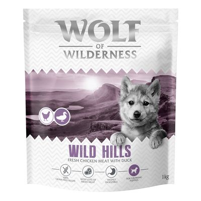 Wolf of Wilderness Junior "Wild Hills" - Anatra - 4 kg