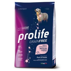 Prolife Grain Free Adult Sensitive Medium/Large Maiale & Patate - Set %: 2 x 10 kg