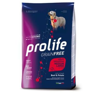 Prolife Grain Free Adult Sensitive Medium/Large Manzo & Patate - 10 kg