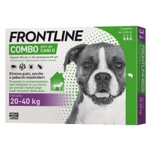Frontline Combo soluzione spot-on per cani 20-40 kg - 3 pipette (2,68 ml)