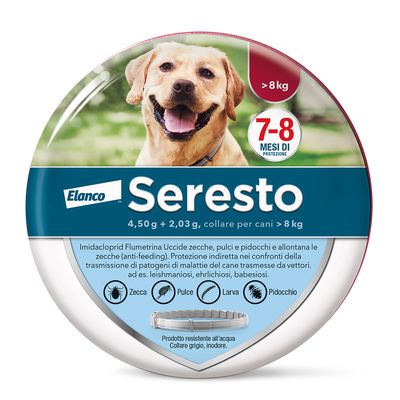 Collare Seresto antiparassitario per cani oltre 8 kg – 70 cm, cani > 8 kg