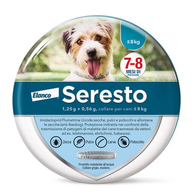 Collare Seresto antiparassitario per cani fino a 8 kg – 38 cm, cani ≤ 8 kg