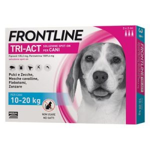 Frontline Tri-Act soluzione spot-on per cani 10-20 kg - 3 pipette (2 ml)