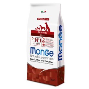 Monge Superpremium All Breeds Adult Agnello, Riso & Patate Crocchette cane - 12 kg