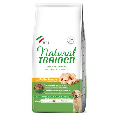 Multipack risparmio! 2 x 12 kg Natural Trainer Medium & Maxi - Maxi Adult Pollo