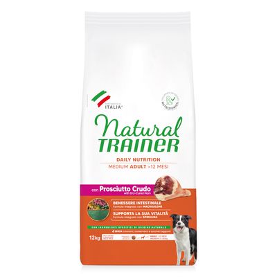 Natural Trainer Adult Medium con Prosciutto crudo - Set %: 2 x 12 kg