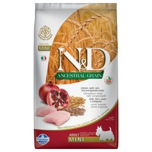 Farmina N&D Ancestral Grain Adult Mini Pollo e Melograno Crocchette cane - Set %: 2 x 7 kg