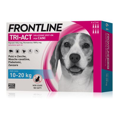 Frontline Tri-Act soluzione spot-on per cani 10-20 kg - 3 pipette (2 ml)