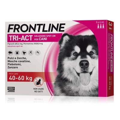 Frontline Tri-Act soluzione spot-on per cani 40-60 kg - 3 pipette (6,0 ml)