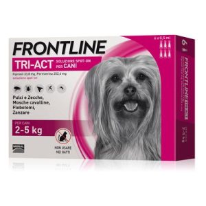 Frontline Tri-Act soluzione spot-on per cani 2-5 kg - 3 pipette (0,5 ml)
