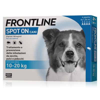Frontline soluzione spot-on per cani 10-20 kg - 4 pipette (1,34 ml)