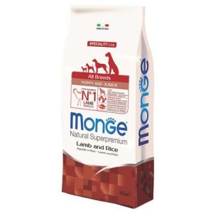 Monge All Breeds Puppy Junior Agnello & Riso Superpremium - 12 kg