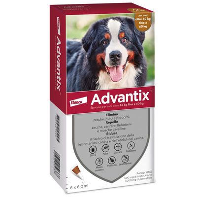 Advantix® Spot-on per cani oltre 40 kg fino a 60 kg - 6 pipette (6 ml)