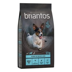 Multipack risparmio! 2 x Briantos - 2 x 12 kg Adult Mini Salmone e Patate - senza cereali - 2 x 14 kg Mix Adult: Agnello + Pollo