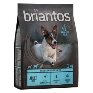 Briantos Adult Mini Salmone & Patate - senza cereali Crocchette cane - Set %: 4 x 1 kg