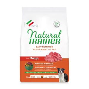 Natural Trainer Adult Medium con Manzo Crocchette per cane - Set %: 2 x 3 kg