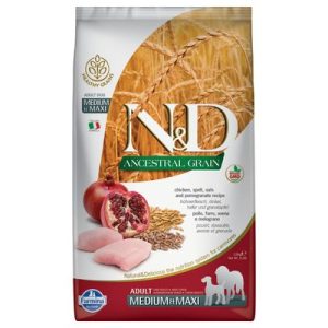 Farmina N&D Ancestral Grain Adult Medium & Maxi Pollo e Melograno - 12 kg