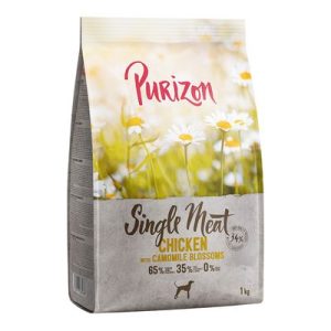 Purizon Single Meat Adult Pollo con Zucca e Fiori di camomilla per cani - Set %: 4 x 1 kg
